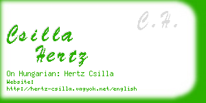 csilla hertz business card